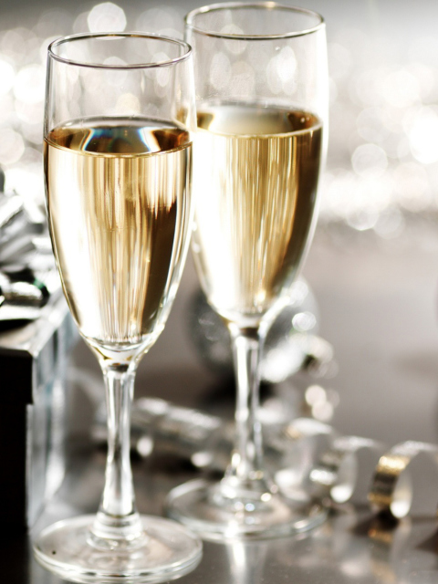 Das New Years Eve Champagne Wallpaper 480x640