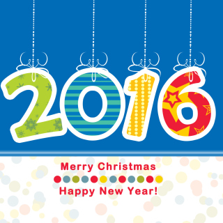 Kostenloses Colorful New Year 2016 Greetings Wallpaper für iPad 3
