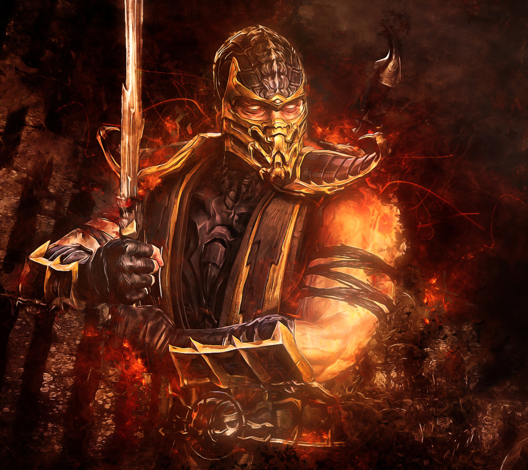 Das Scorpion in Mortal Kombat Wallpaper 1080x960