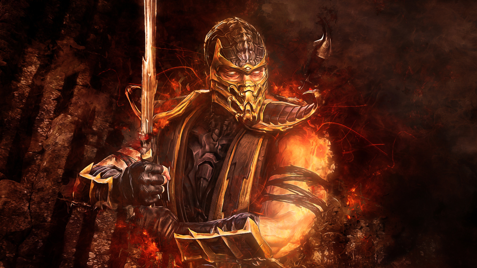 Das Scorpion in Mortal Kombat Wallpaper 1600x900