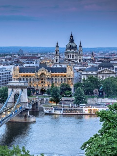 Budapest Pest Embankment wallpaper 240x320