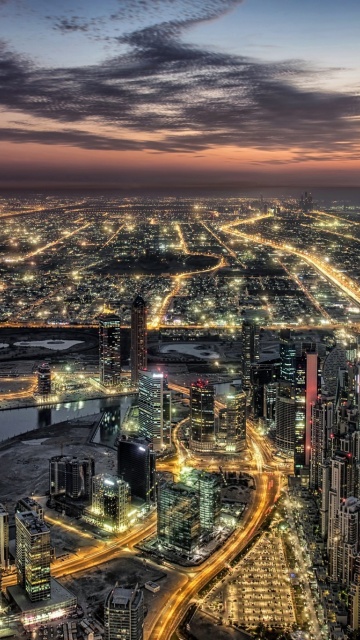 Fondo de pantalla Dubai Night City Tour in Emirates 360x640