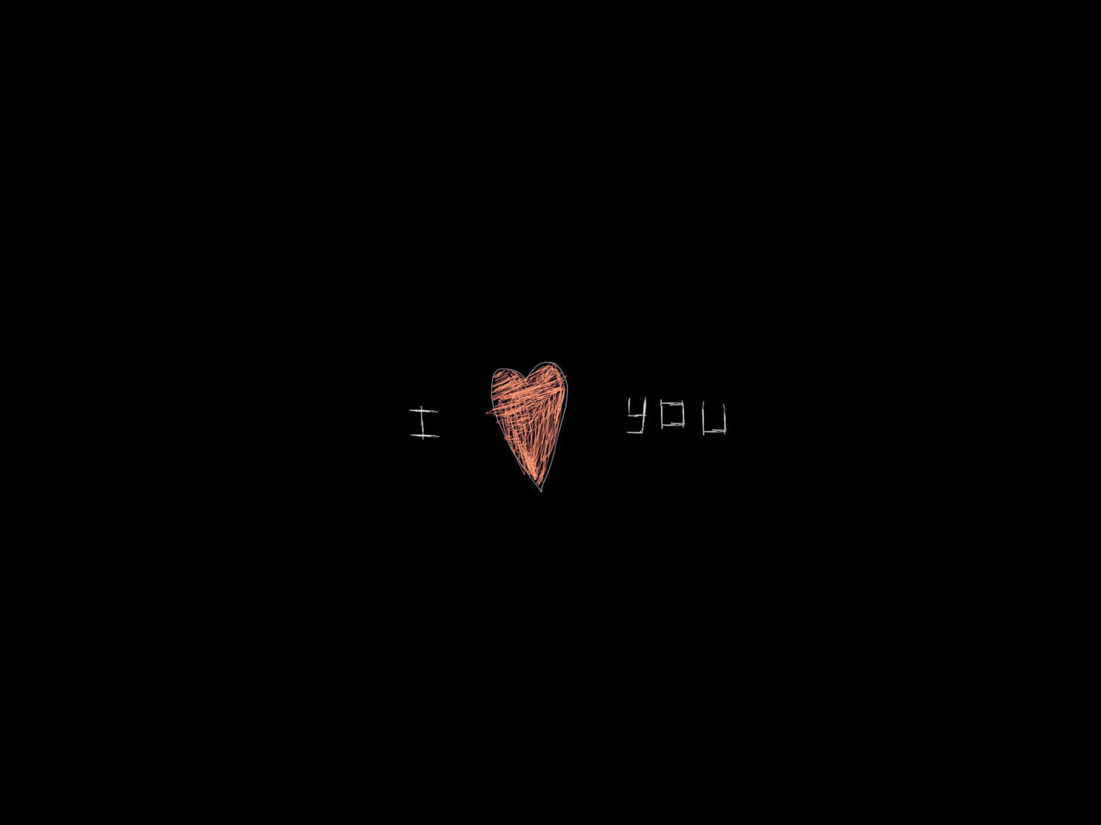 Обои I Love You 1600x1200