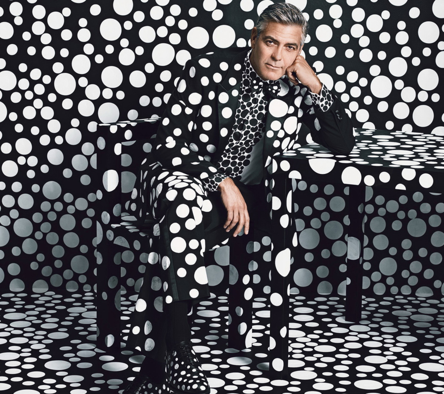 Fondo de pantalla George Clooney Creative Photo 1440x1280