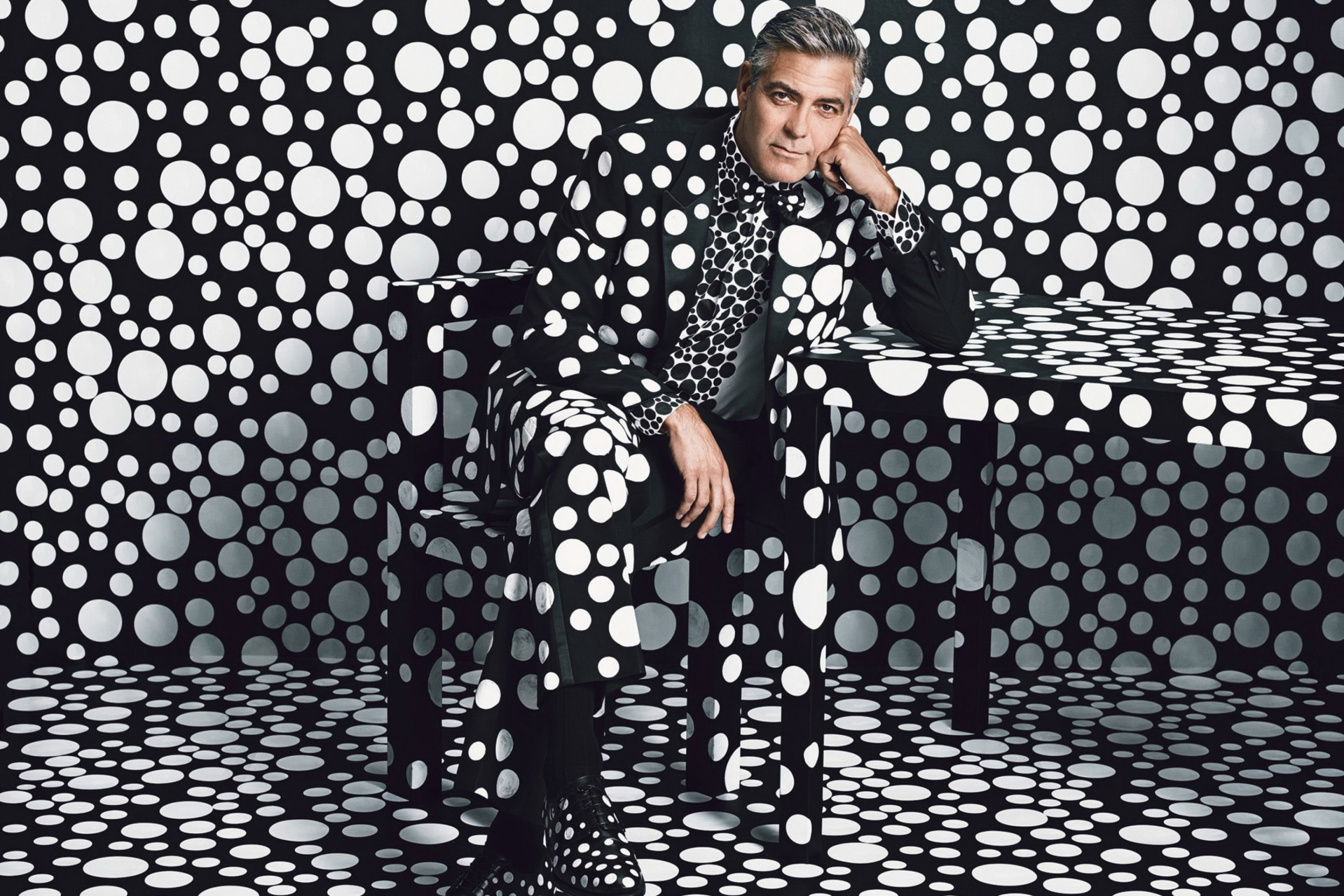Das George Clooney Creative Photo Wallpaper 2880x1920