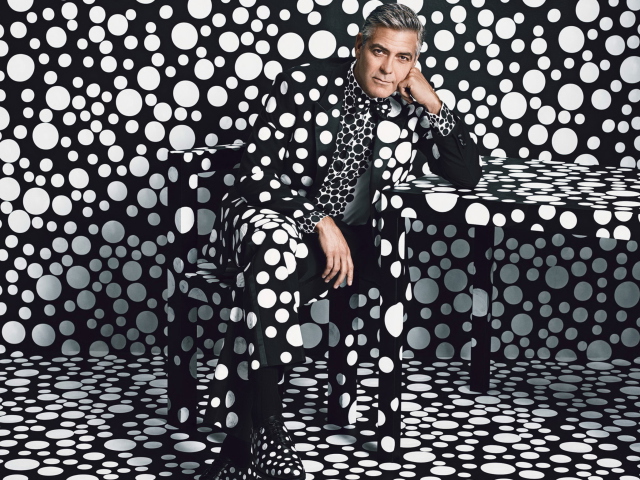 George Clooney Creative Photo wallpaper 640x480