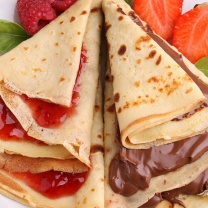 Обои Most delicious pancakes with jam 208x208