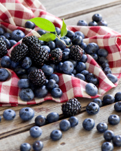 Blueberries And Blackberries wallpaper 176x220