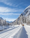 Snow-covered Road wallpaper 128x160