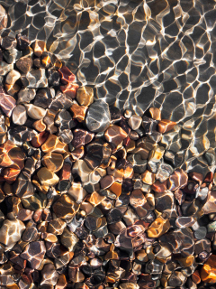 Pebbles And Water Reflections wallpaper 240x320
