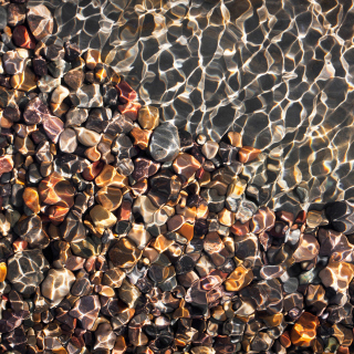 Pebbles And Water Reflections - Obrázkek zdarma pro 128x128