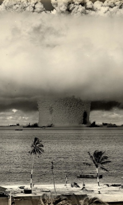 Nuclear Bomb Near The Beach wallpaper 240x400
