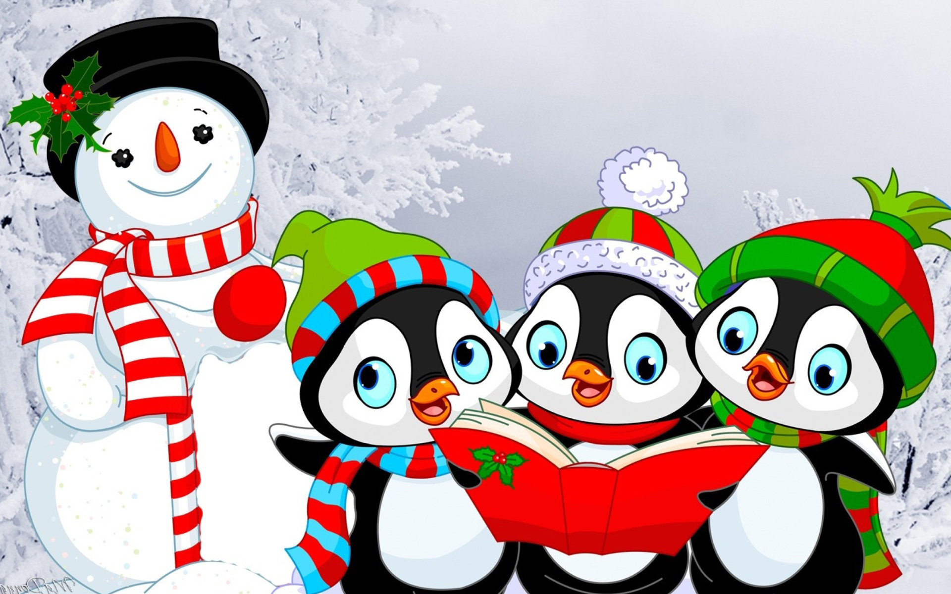 Screenshot №1 pro téma Snowman and Penguin Toys 1920x1200