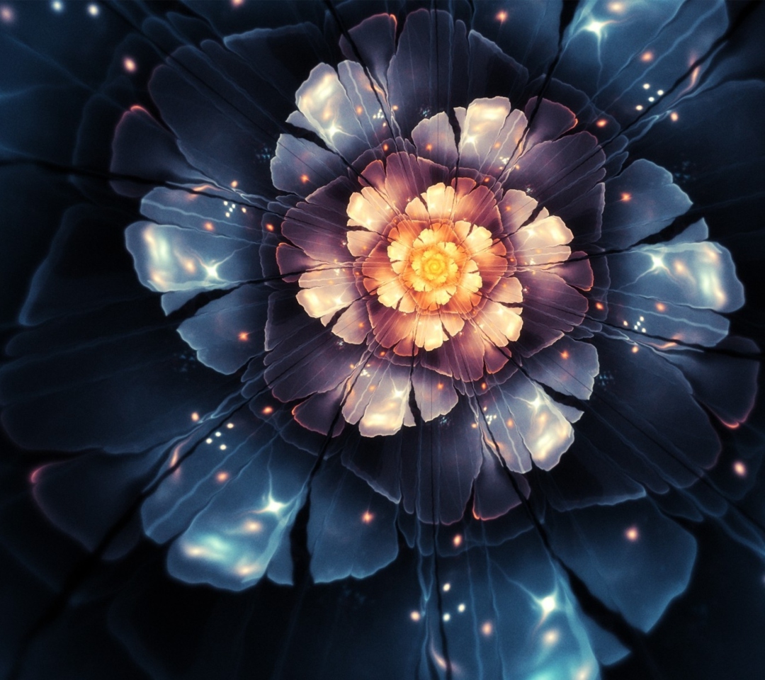 Das Digital Blossom Wallpaper 1080x960
