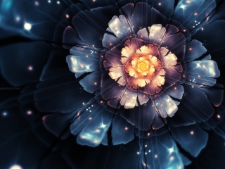 Das Digital Blossom Wallpaper 320x240