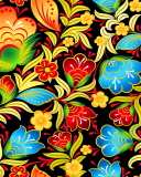 Das Khokhloma Patterns Wallpaper 128x160