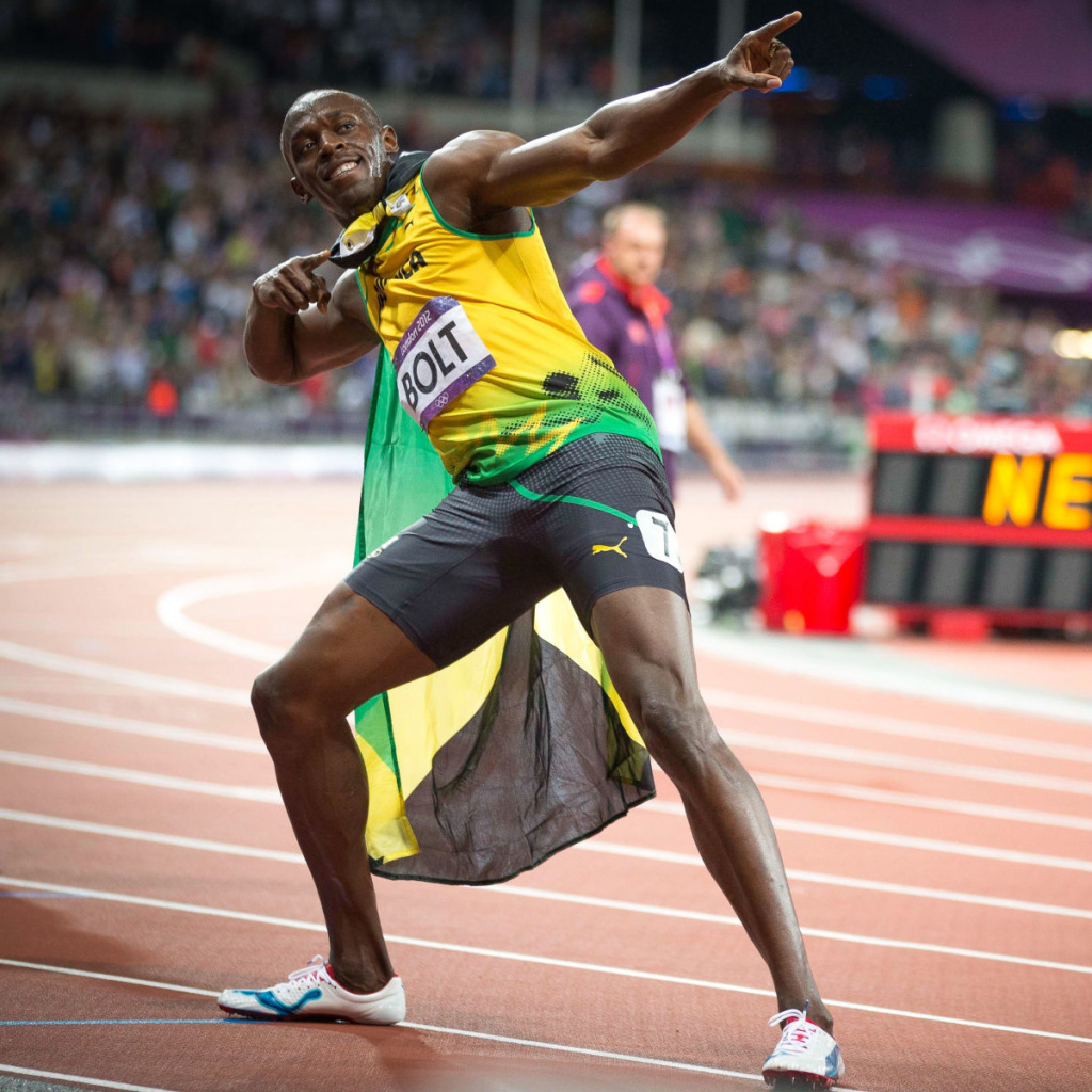 Обои Usain Bolt won medals in the Olympics 1024x1024