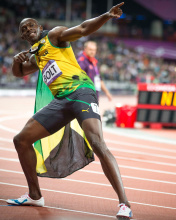 Screenshot №1 pro téma Usain Bolt won medals in the Olympics 176x220