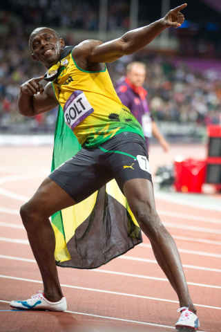 Fondo de pantalla Usain Bolt won medals in the Olympics 320x480
