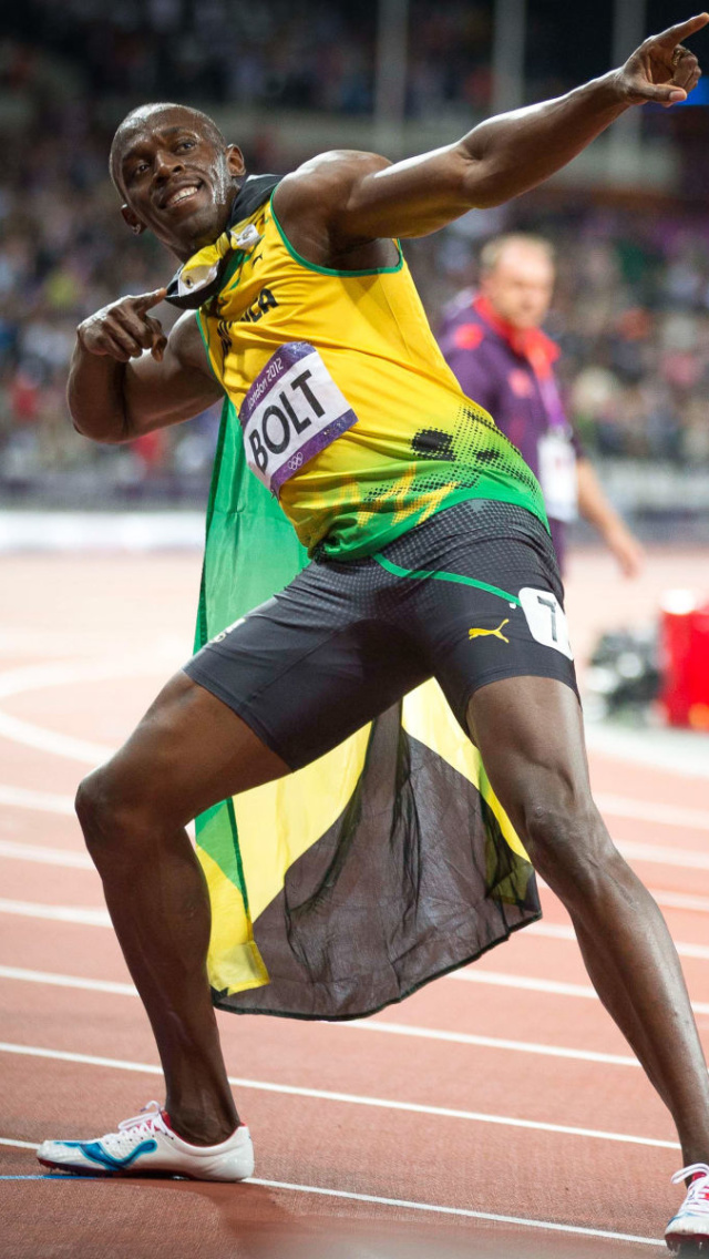 Обои Usain Bolt won medals in the Olympics 640x1136