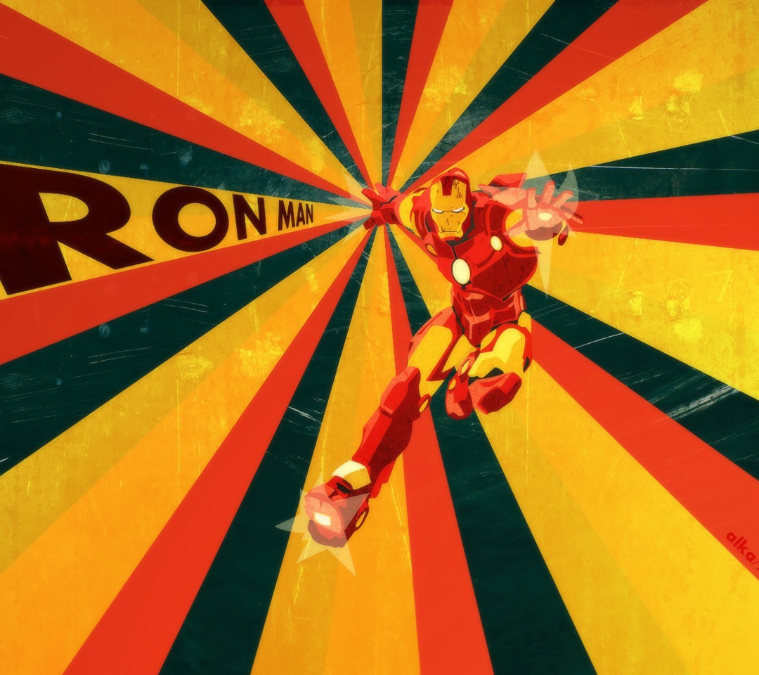Обои Retro Ironman Art 1080x960