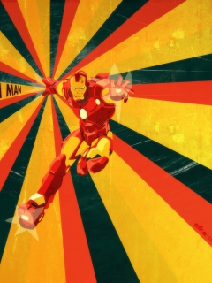 Screenshot №1 pro téma Retro Ironman Art 240x320