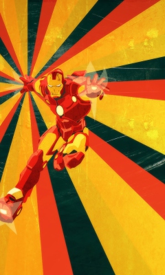 Fondo de pantalla Retro Ironman Art 240x400