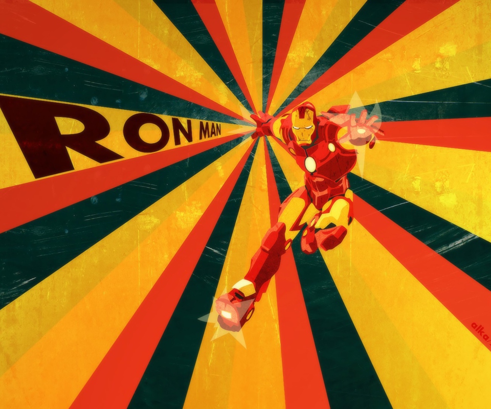 Fondo de pantalla Retro Ironman Art 960x800