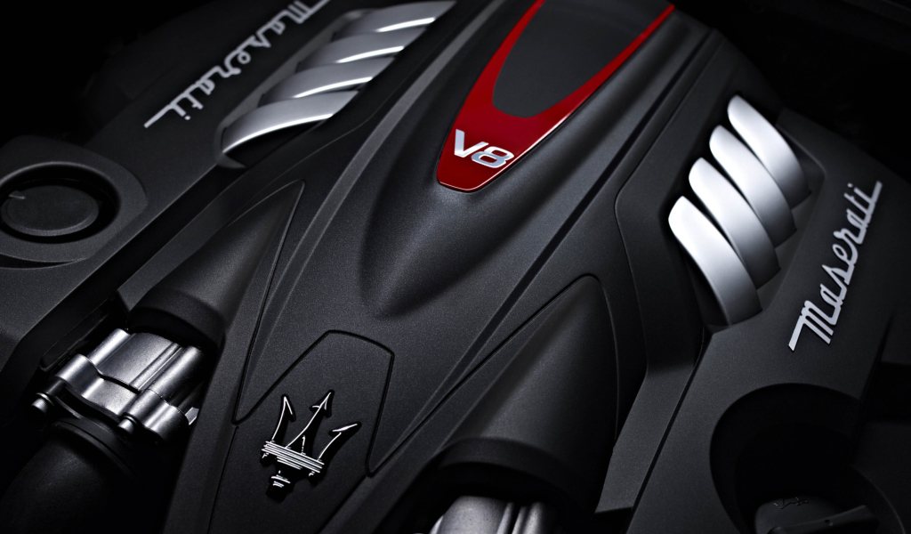 Fondo de pantalla Maserati Engine V8 1024x600