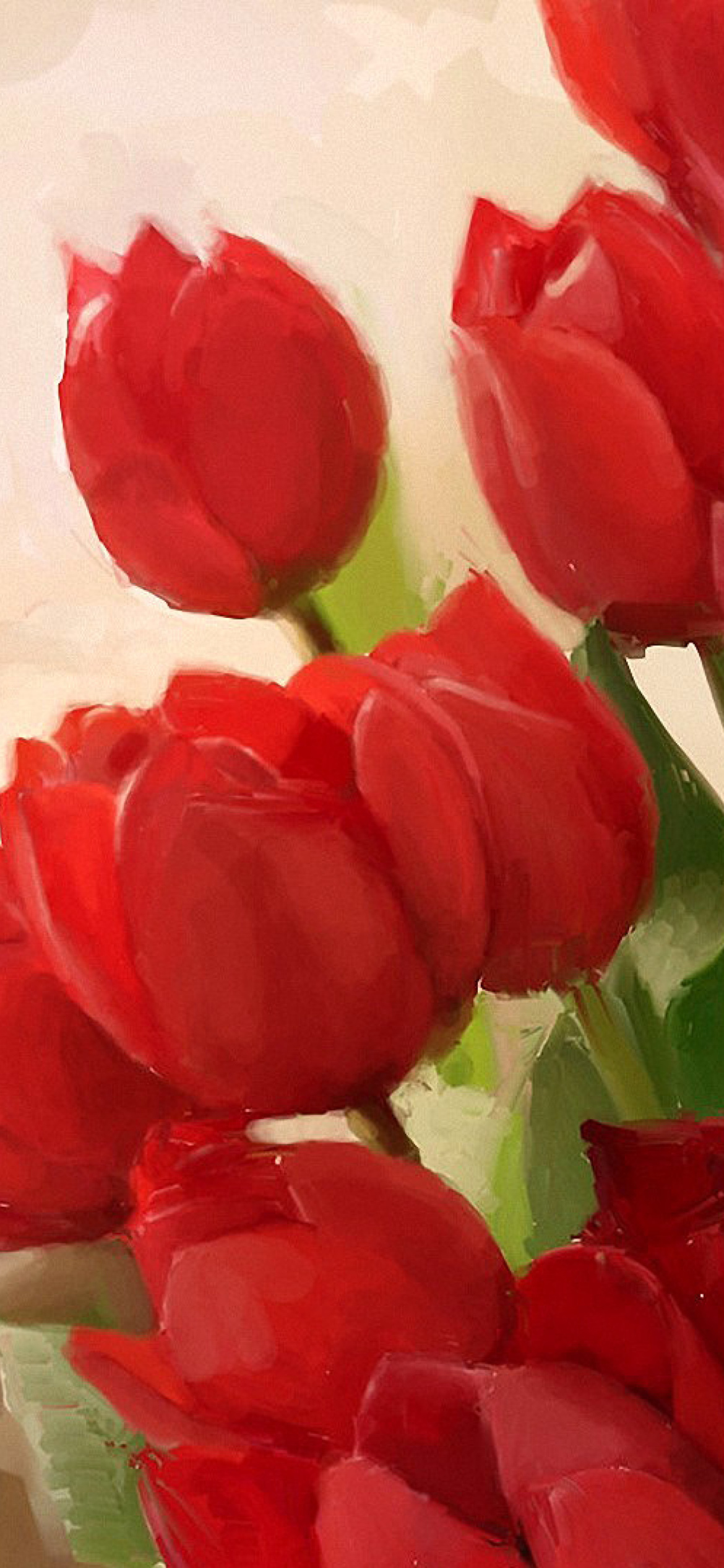 Sfondi Art Red Tulips 1170x2532