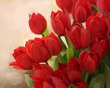 Art Red Tulips wallpaper 220x176