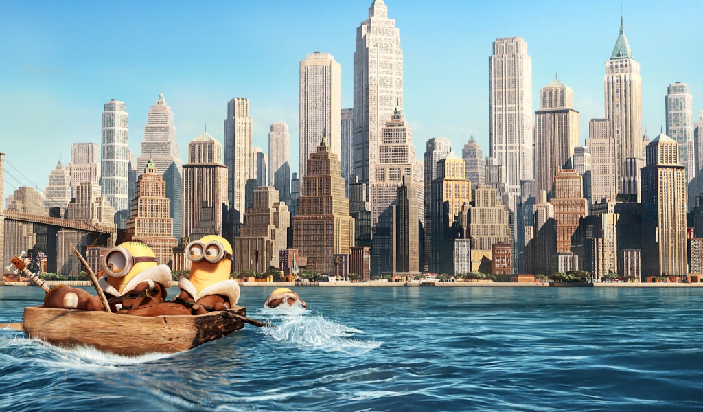 Das Minions in New York Wallpaper 1024x600