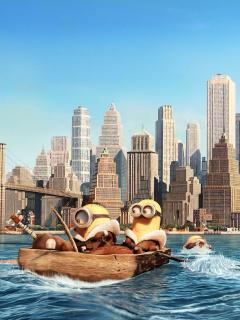 Das Minions in New York Wallpaper 240x320