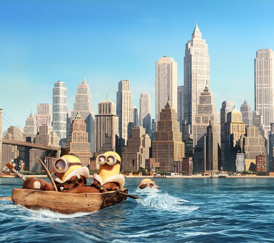 Fondo de pantalla Minions in New York 960x854