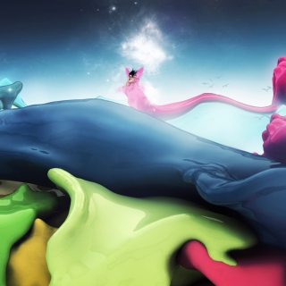 Kostenloses Colorful Waves Wallpaper für Samsung E1150