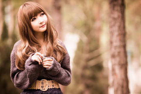 Fondo de pantalla Cute Asian Girl 480x320