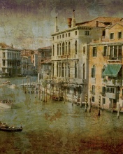 Das Venice Retro Card Wallpaper 176x220