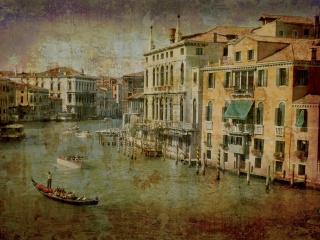 Das Venice Retro Card Wallpaper 320x240