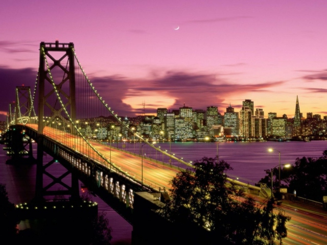 Обои San Francisco Bridge California 640x480