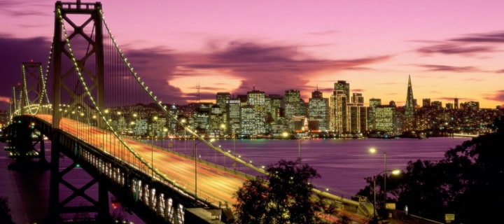 Screenshot №1 pro téma San Francisco Bridge California 720x320