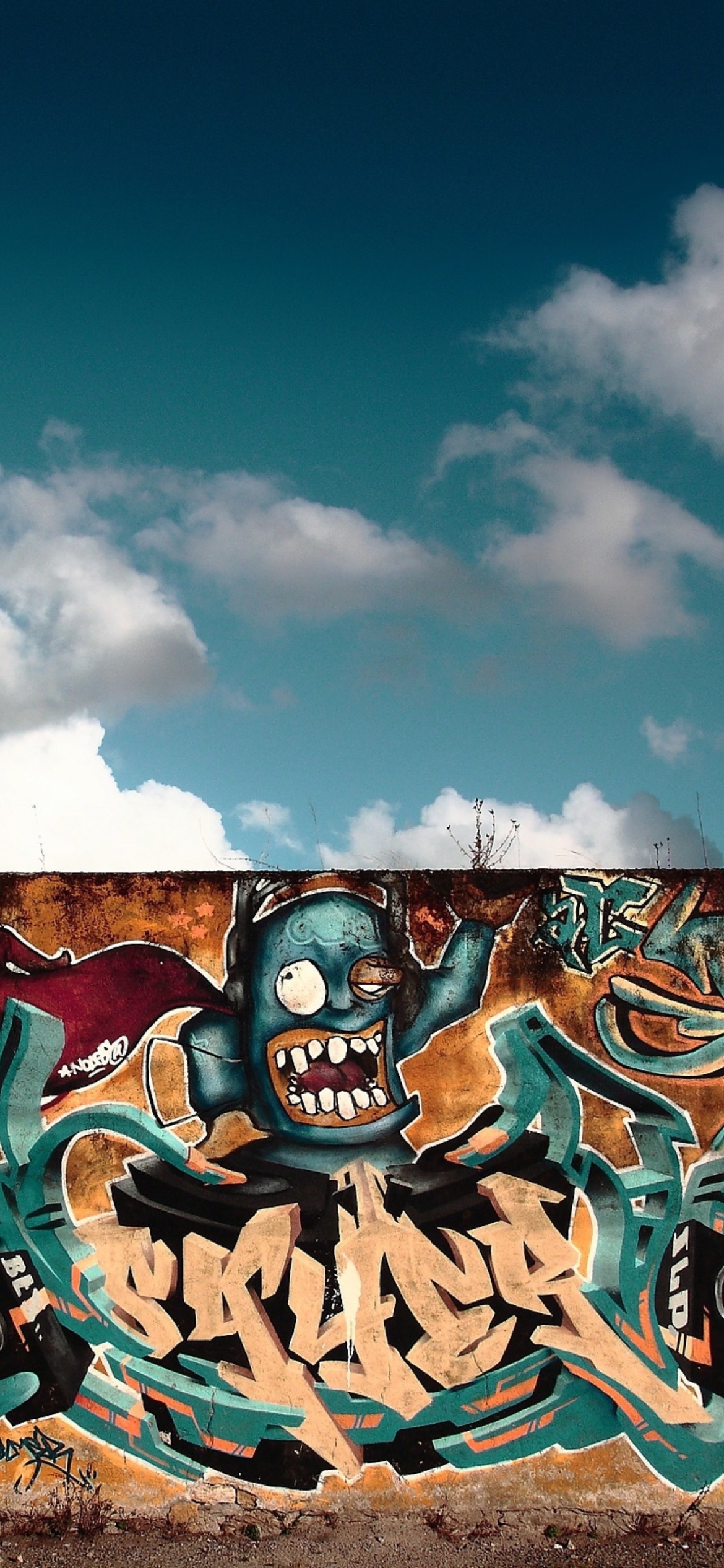 Das Graffiti Street Art Wallpaper 1170x2532