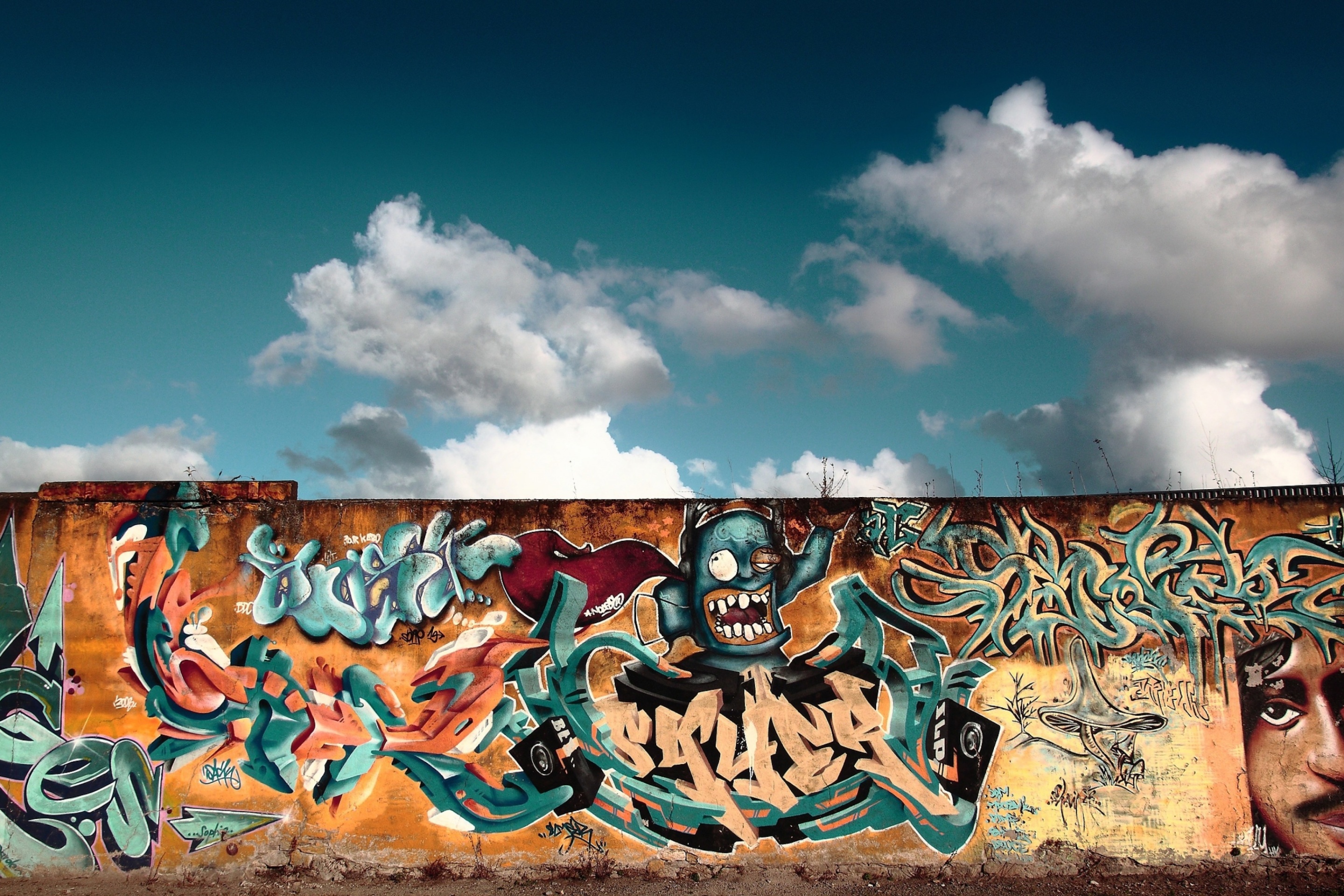 Das Graffiti Street Art Wallpaper 2880x1920