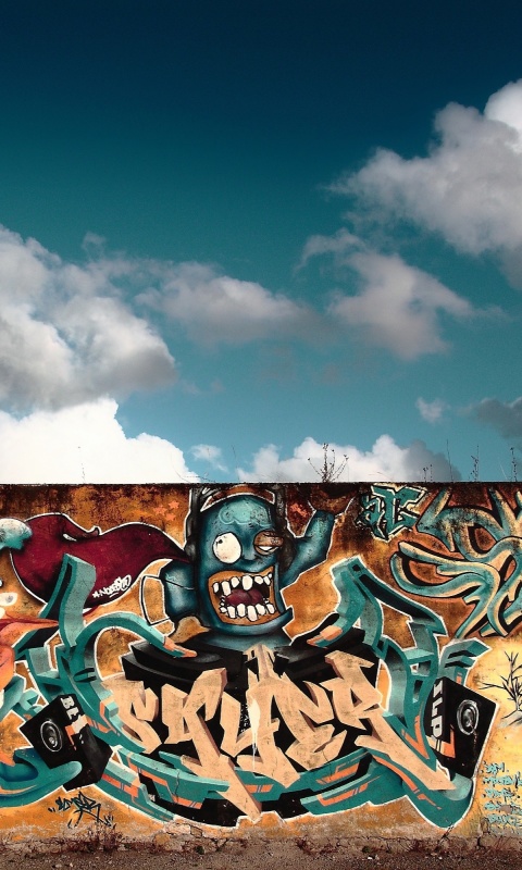 Sfondi Graffiti Street Art 480x800