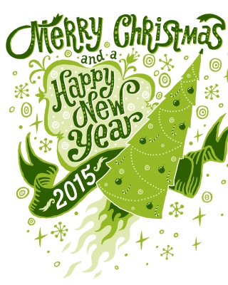 Merry Christmas and Happy New 2015 Year sfondi gratuiti per HTC Pure