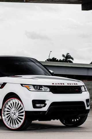 Das Land Rover Range Rover White Wallpaper 320x480