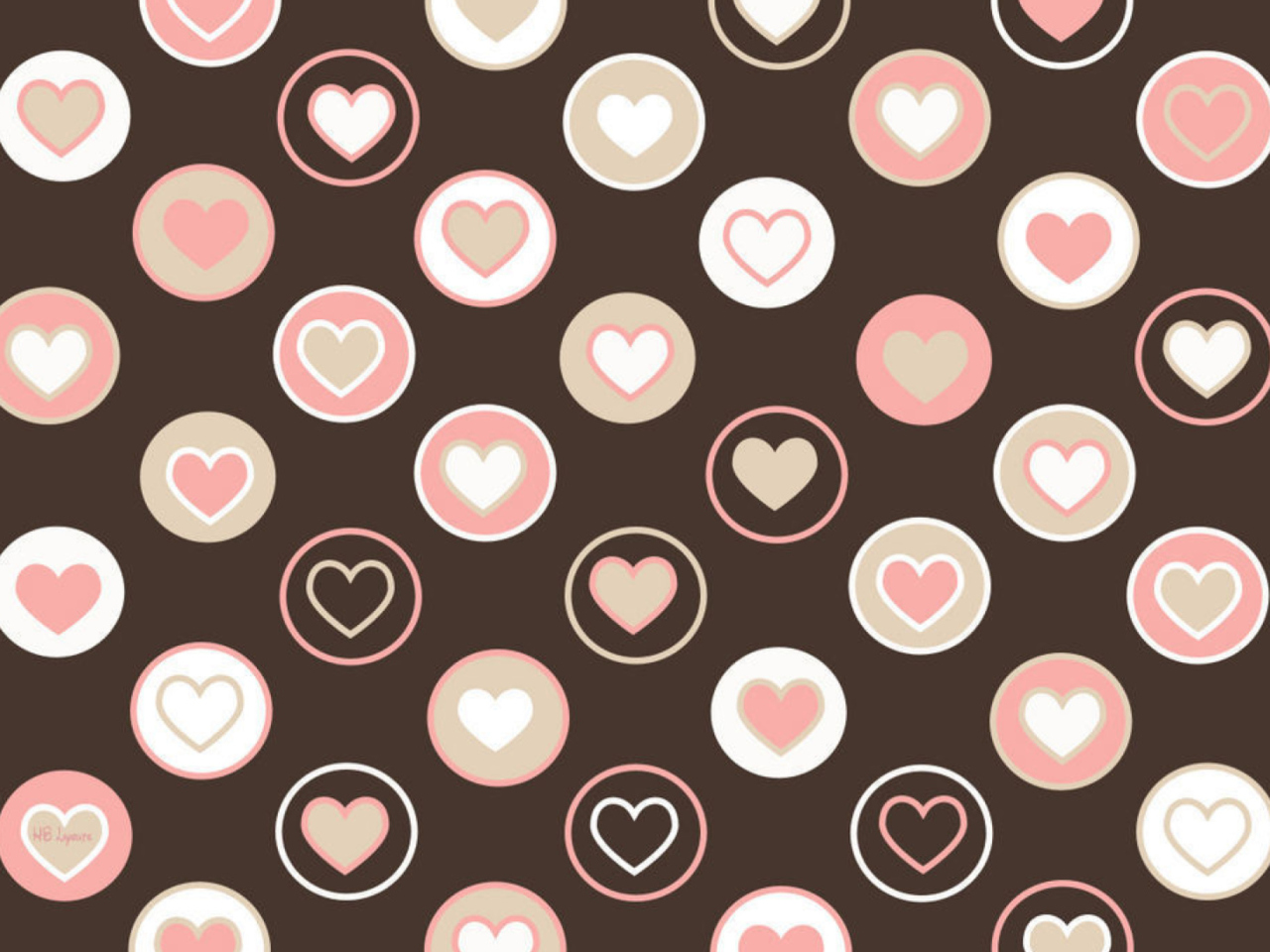 Das Pink Hearts Wallpaper 1280x960