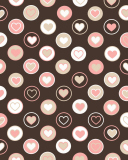 Fondo de pantalla Pink Hearts 128x160