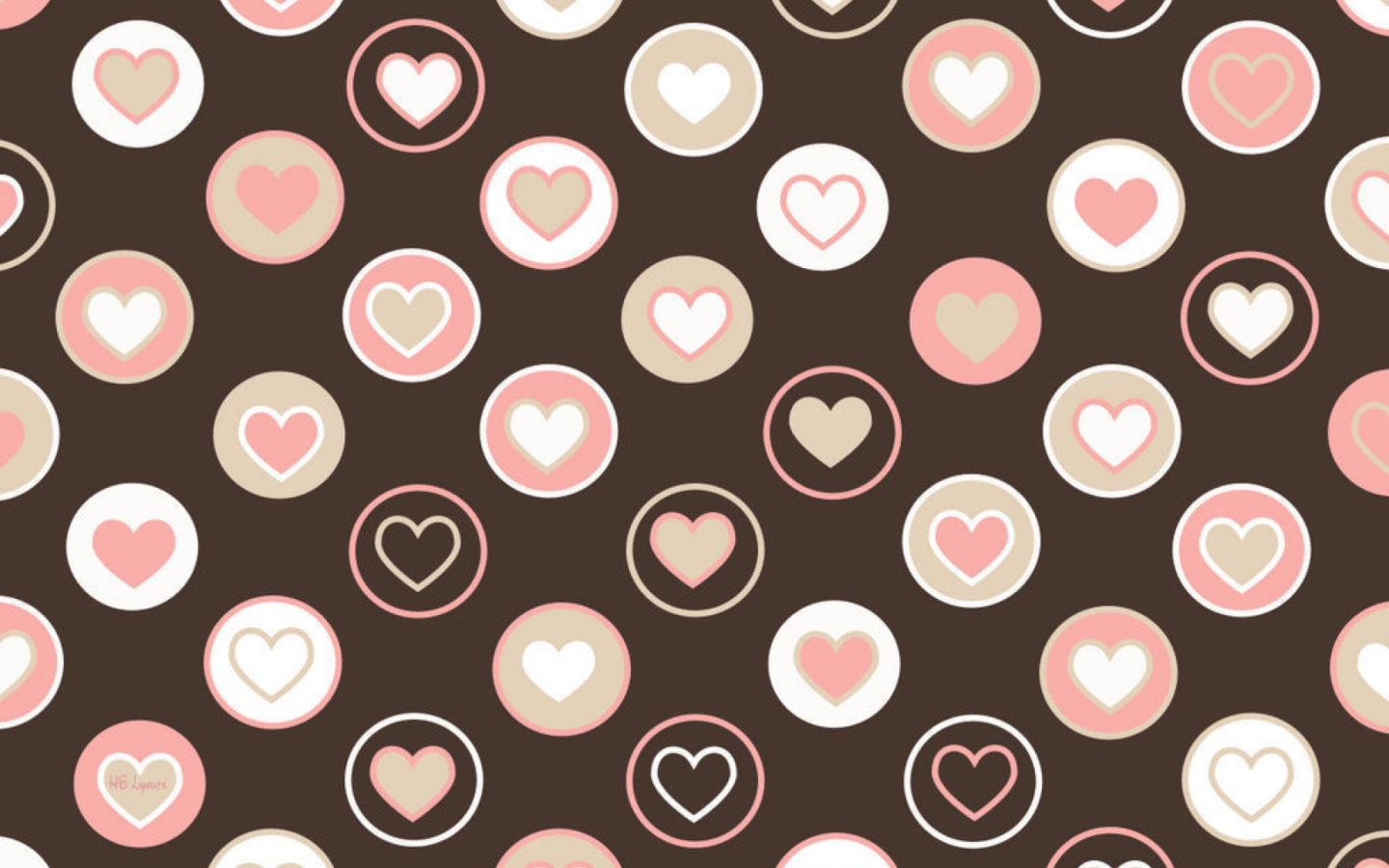 Das Pink Hearts Wallpaper 1440x900