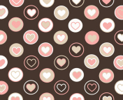 Das Pink Hearts Wallpaper 176x144