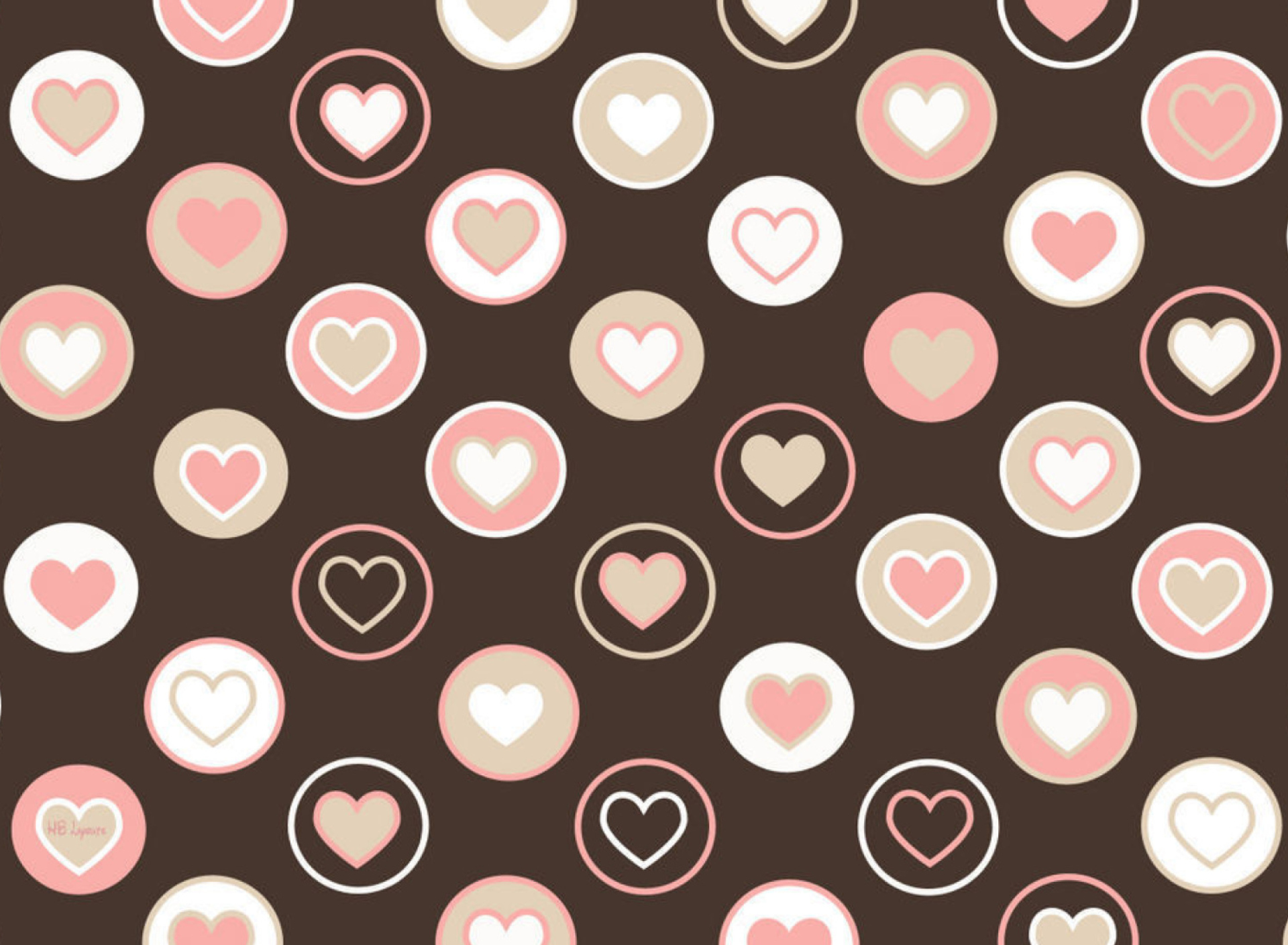 Pink Hearts wallpaper 1920x1408